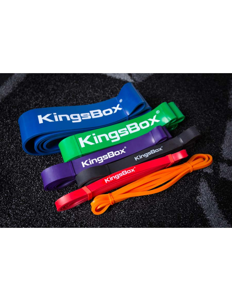 Bandes élastiques Kingsbox de résistance avec code couleur - 104 cm