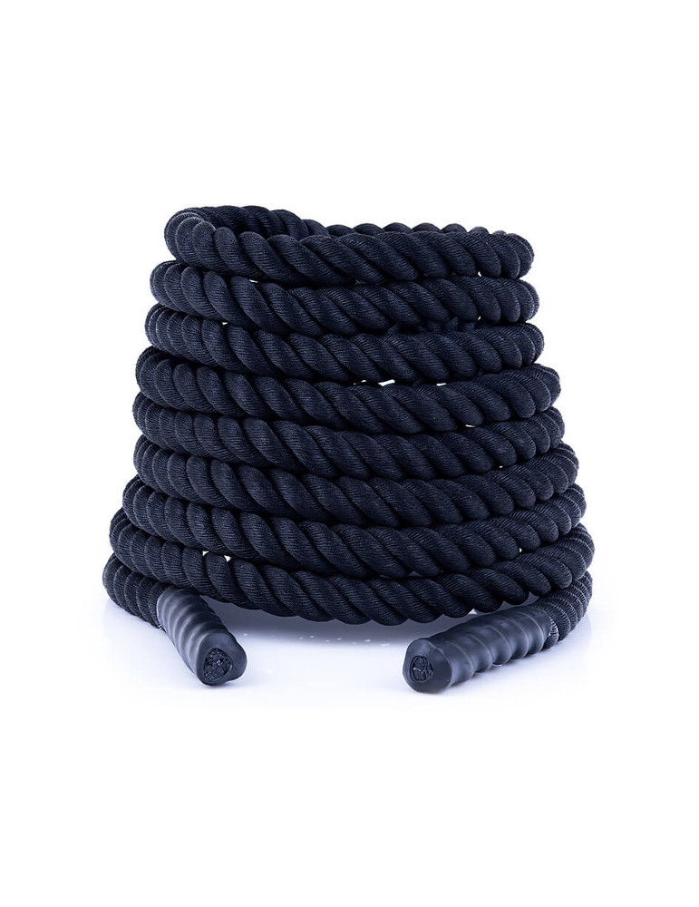 Corde de combat en polyester de couleur noir pour cross-training