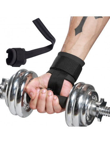 Sangles bracelet de support pour entraînement de musculation avec haltères